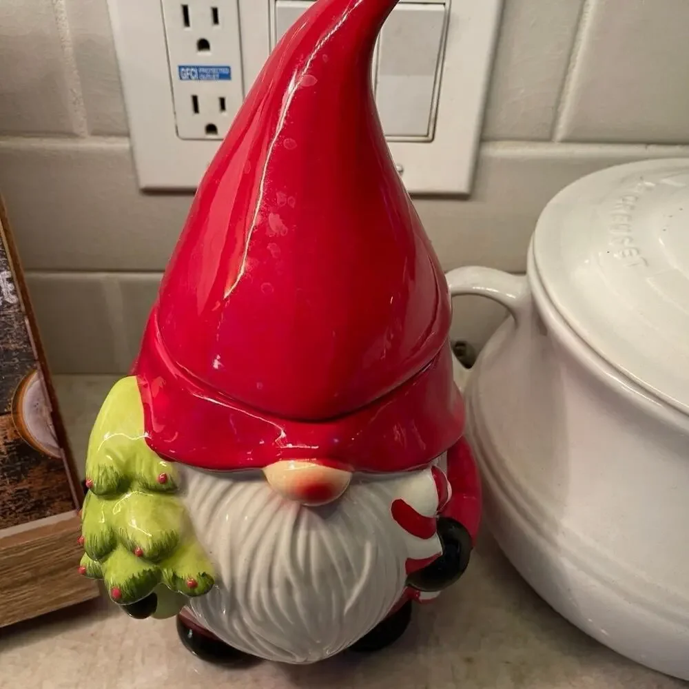 American Atelier gnome cookie jar super cute! 10-1/2